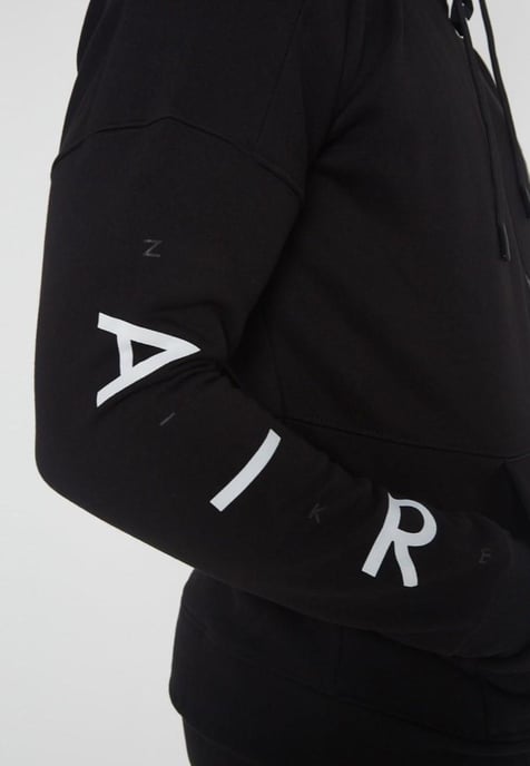 Sudadera Con Capucha Nike Air Fleece para Hombre en Negro - Image 3