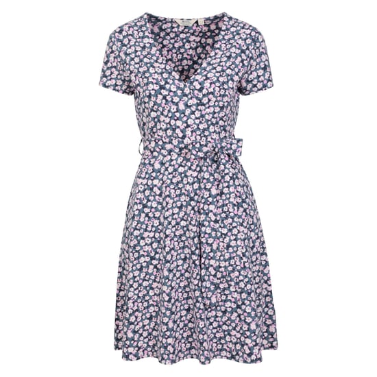 Mountain Warehouse Womens/Ladies Santorini Floral Jersey Wrap Dress (Grey)