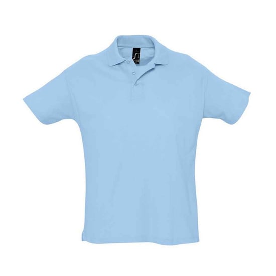 SOLS Mens Summer II Polo Shirt (Sky Blue) - Image 1