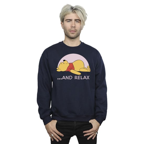 Disney Mens Winnie The Pooh Relax Sweatshirt (Navy Blue) - Image 2