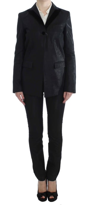 Conjunto de Tres Piezas para Mujer Exte en Negro con Un Botón - Image 1