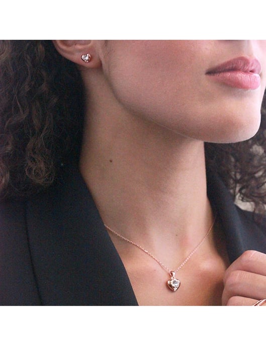 Colgantes Simply Love - Oro rosa y cristal - Image 2