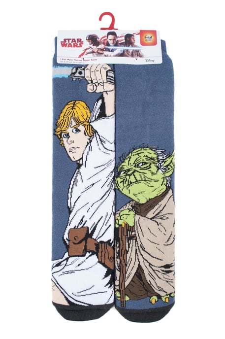 Heat Holders - Calcetines térmicos para hombre con temática de cine y TV - Luke / Yoda - Image 2