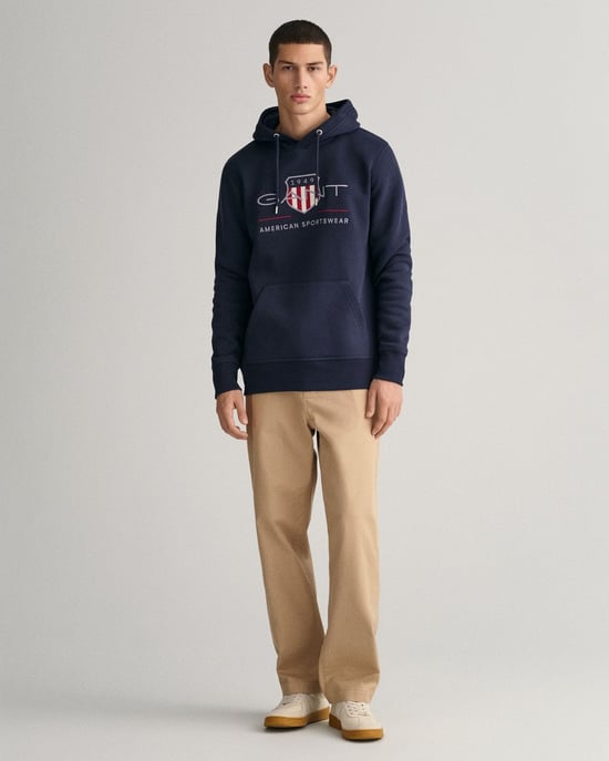 GANT Mens Regular FIt Archive Shield Pullover Hoodie - Image 5