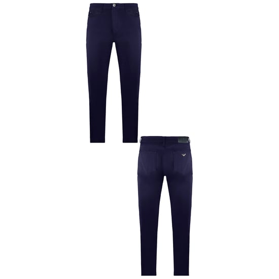 Emporio Armani Fit Fit Mens Navy Chino pantalones - Image 3