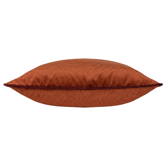 Paoletti Torto Mottled Velvet Contrast Piped Square Feather Filled Cushion