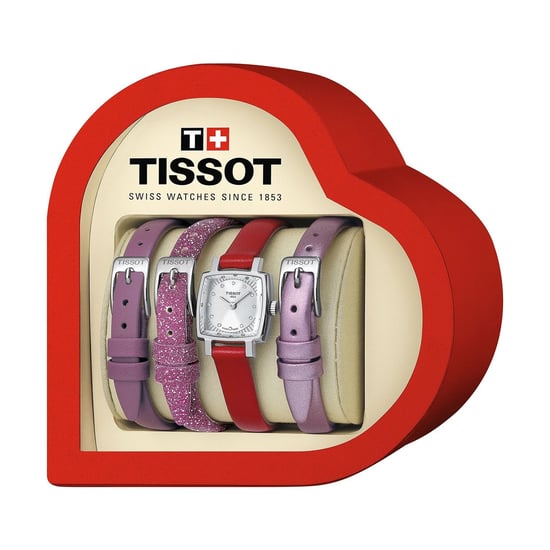 Tissot Lovely Square Valentines Women's Red Watch T0581091603600 - Image 6