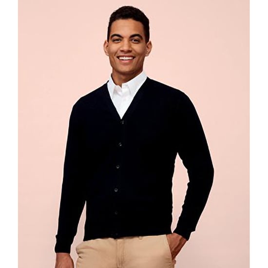 SOLS Mens Golden V Neck Cardigan (Black) - Image 4