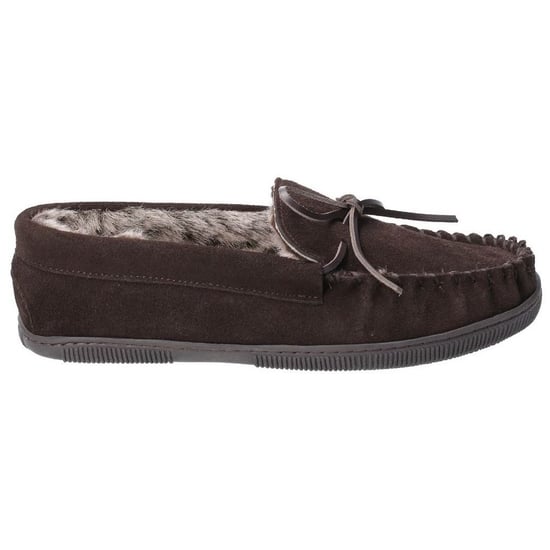 Hush Puppies Mens Ace Slip On Leather Slipper (Chocolate) - Image 3