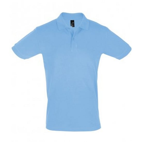 SOLS Mens Perfect Pique Short Sleeve Polo Shirt (Sky Blue) - Image 1