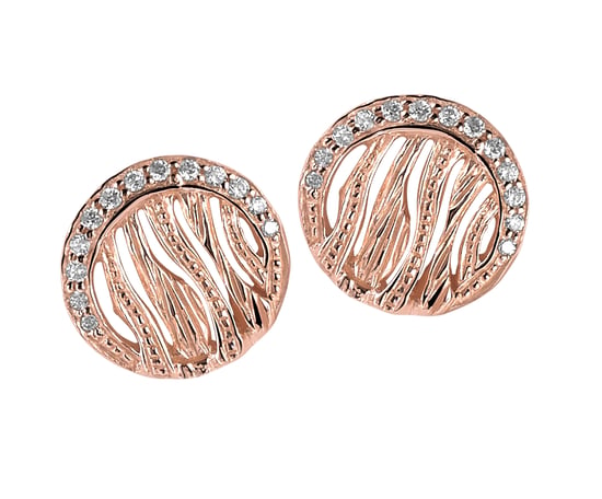 Orphelia Women's 925 Sterling Silver Set: Chain-Pendant + Earrings - Rose SET-6031/1
