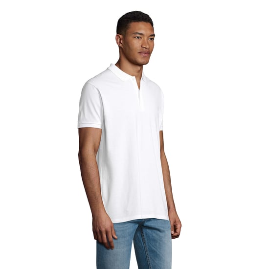 SOLS Mens Planet Polo Shirt (White) - Image 3