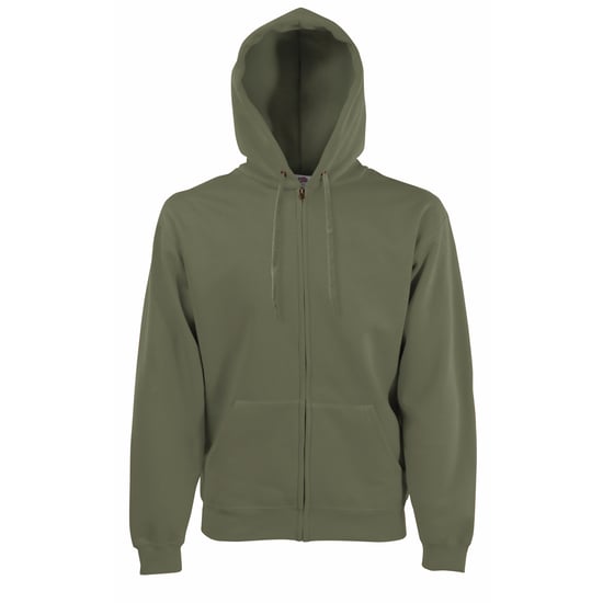Fruit Of The Loom Mens Premium 70/30 Hooded Zip-Up Sweatshirt / Hoodie (Classic Olive) - Image 1