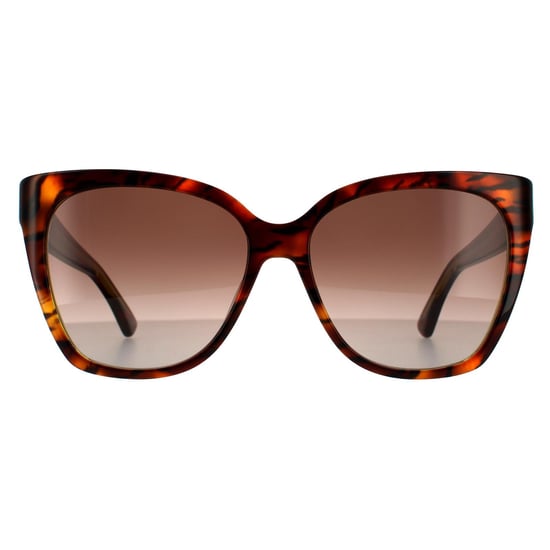 Gafas de sol cuadradas de mujer Moschino Havana amarillas y marrones con degradado - Image 1