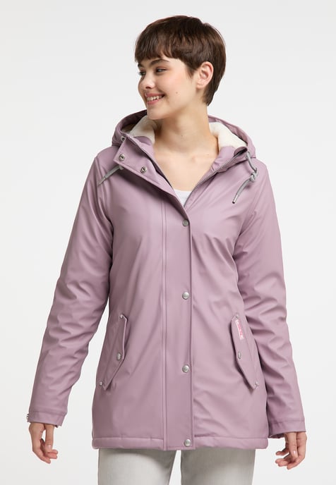 myMo rain jacket with woven fur lining keepsudry - Image 2