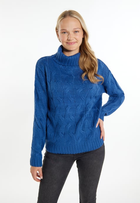 Mymo Knitted pullover women marine - Image 3