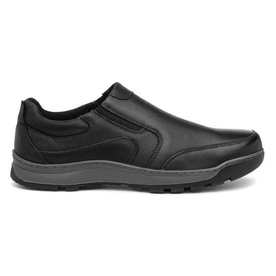 Hush Puppies Mens Jasper Slip On Leather Shoes (Black) - Image 3