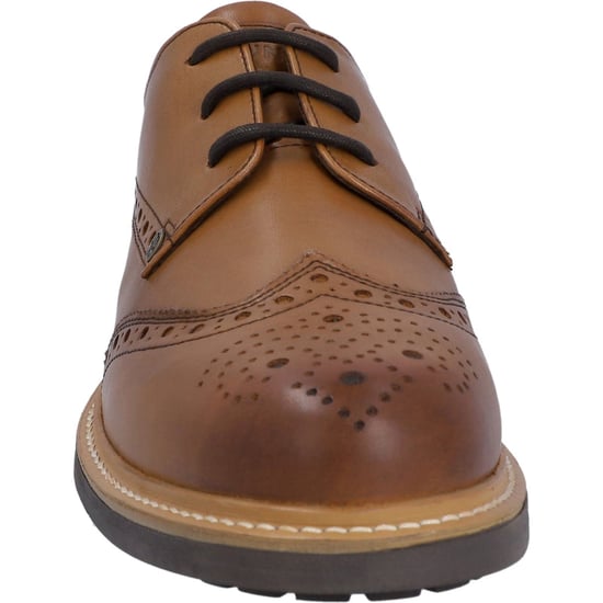 Hunter Cawdor Leather Men's Tan Brogues Shoes - Image 3