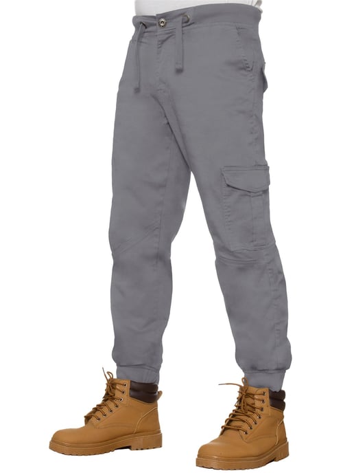 Enzo | Mens Cuffed Cargo Jean Joggers - Image 1