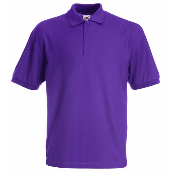 Fruit of the Loom Childrens/Kids Pique Short-Sleeved Polo Shirt (Purple) - Image 1