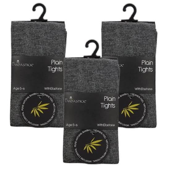 Paquete múltiple de 3 pares de medias escolares de bambú para niñas en negro, gris, blanco y azul marino - Gris - Image 2