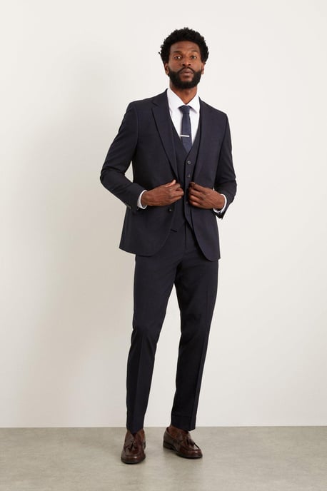Slim Fit Navy Essential Suit Jacket - Image 2
