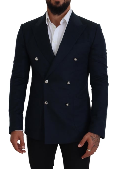 Abrigo Blazer Formal Doble Botonadura para Hombre Dolce & Gabbana Azul - Image 5