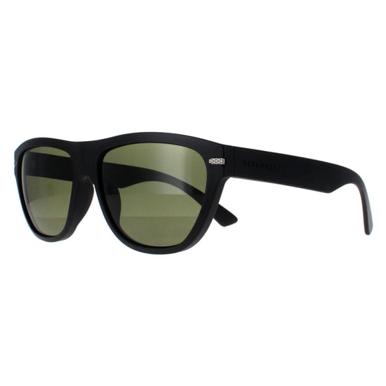 Serengeti Cat Eye Unisex Negro Mate Mineral Polarizado 555nm Verde Pancho - Image 1