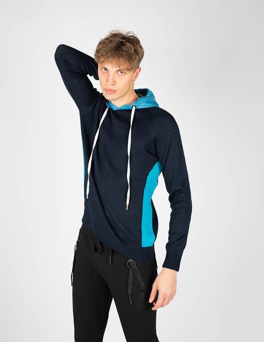 Takeshy Kurosawa Suéter With Hood del hombre azul - Image 3