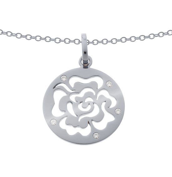 Orphelia 'Fiore' Women's 925 Sterling Silver Chain with Pendant - Silver ZH-7079 - Image 1