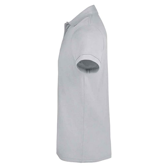 SOLs Mens Prime Pique Plain Short Sleeve Polo Shirt (Pure Grey) - Image 3