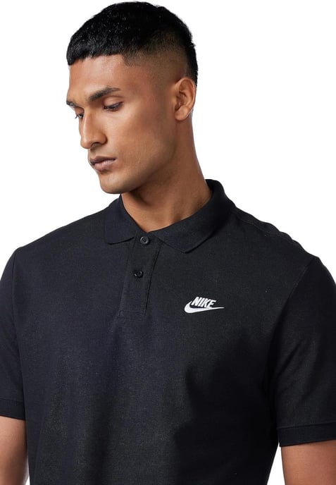Polo negro para hombre Nike Sportswear Club - Image 3