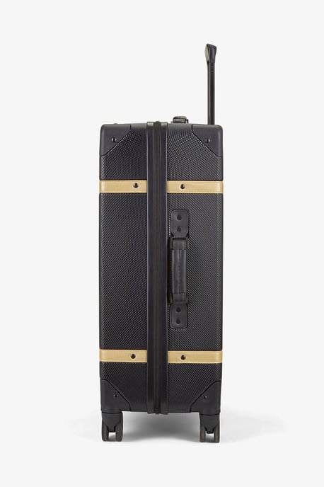 Hard Shell Gold Trunk Luggage Suitcase Set