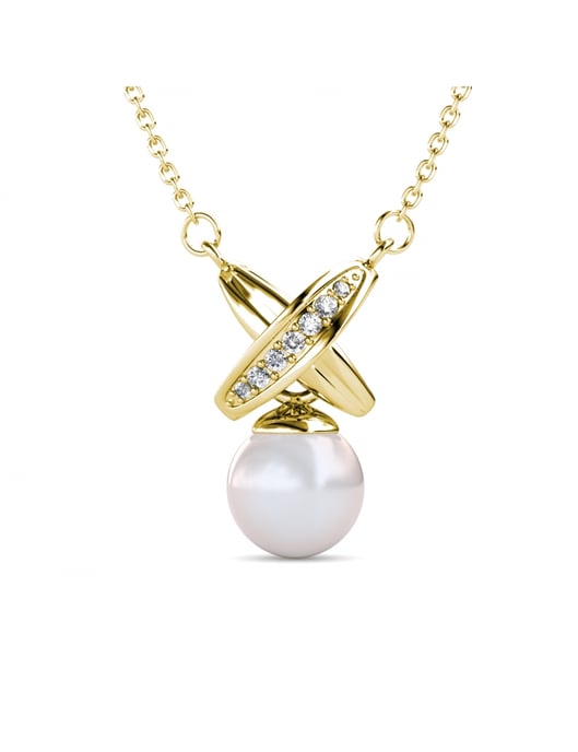Colgantes Chris Pearl - Oro y Cristal - Image 1