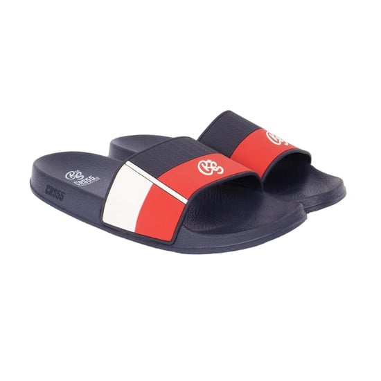 Crosshatch Mens Rentrays Sliders (Red/Navy) - Image 1