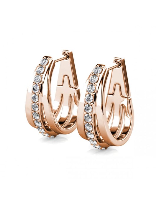 Pendientes Aurielle - Oro rosa y cristal - Image 4
