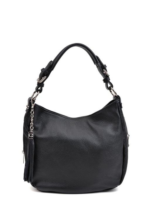 Anna Luchini SS22 AL 1516 Black Leather Bag - Image 1