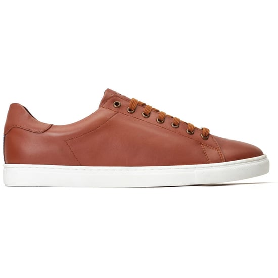 Base London Tucker Leather Men's Burnt Tan Trainers - Image 5