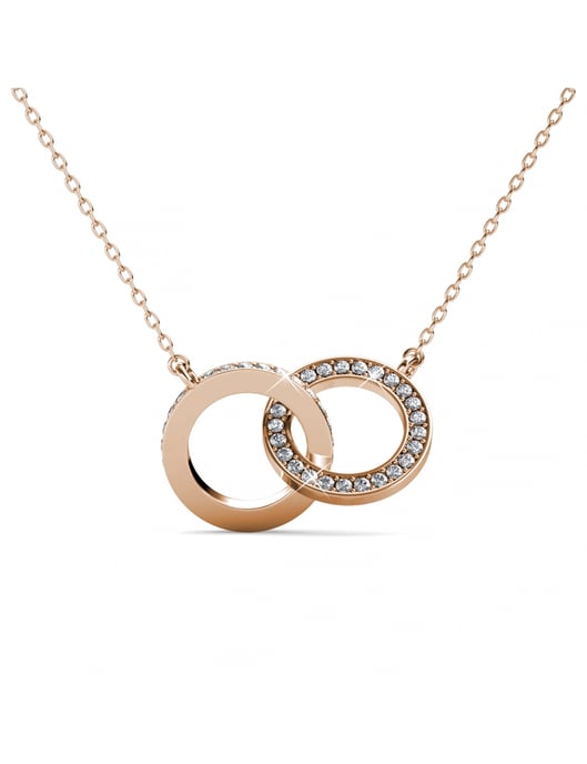 Conjuntos gemelos Chic Circle - Oro rosa y cristal - Image 6