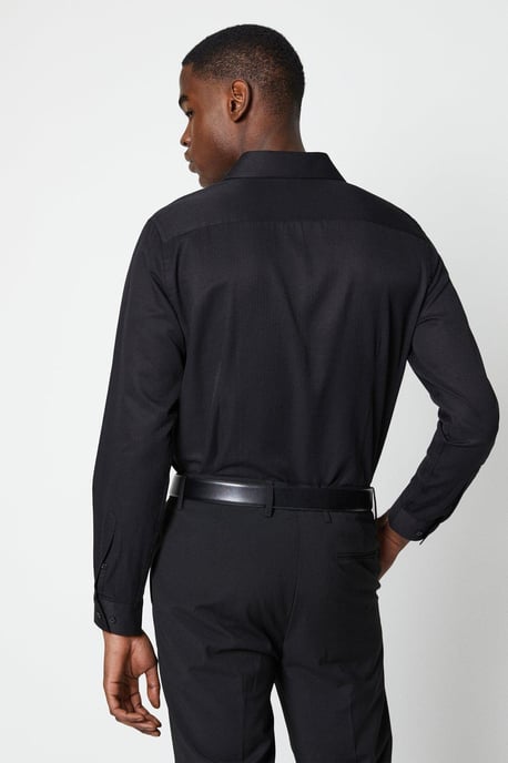 Tailored Fit Herringbone Weave Shirt - Image 3