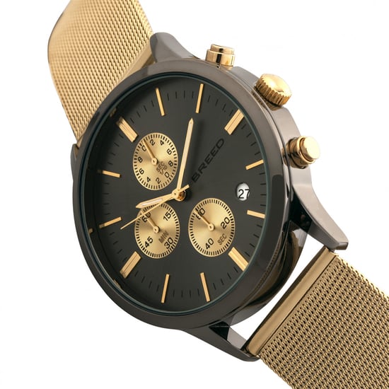 Reloj de cronógrafo con pulsera de malla Breed Espinosa con fecha - Image 3