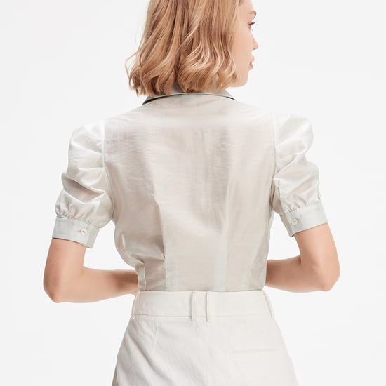 Short sleeves organza blouse - Image 4