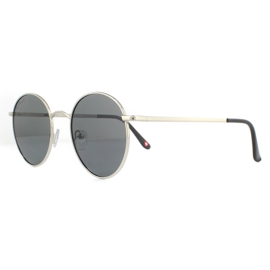 Gafas de sol polarizadas Montana Round Unisex Smoke Plata - Image 2
