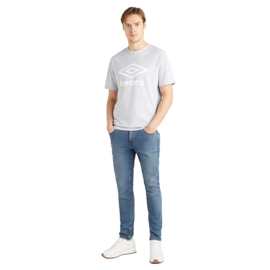 Umbro Mens Team T-Shirt (Grey Marl/White) - Image 3
