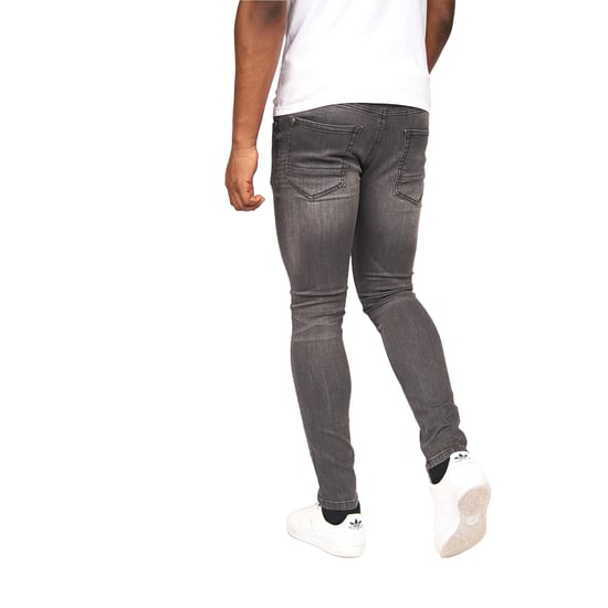 Crosshatch Mens Barbeck Slim Jeans (Washed Grey) - Image 2