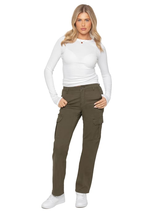 Enzo | Womens Stretch Cargo Jeans - Image 5
