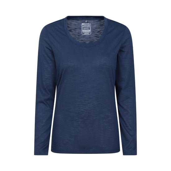 Mountain Warehouse Womens/Ladies Agra Slub Long-Sleeved Top (Navy) - Image 1