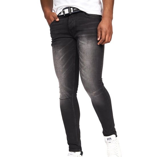 Crosshatch Mens Barbeck Slim Jeans (Black Wash) - Image 1