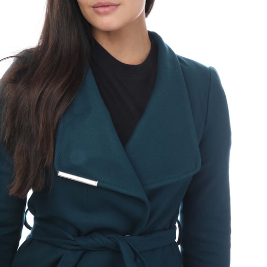 Women's Ted Baker Rose Wool Wrap Coat in Teal
