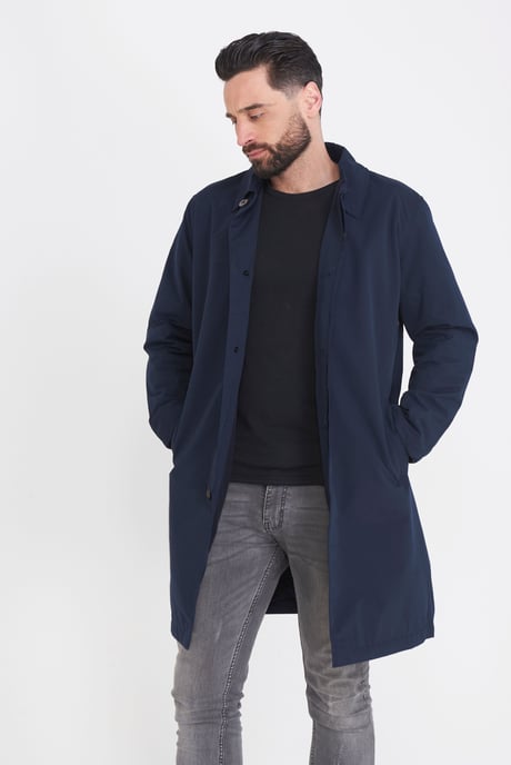 Carter & Jones Fleece Lined Raincoat in Navy